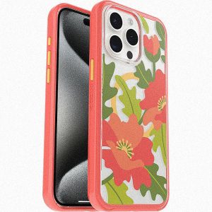 iPhone 15 Pro Max Symmetry Series Clear Case for MagSafe Fluttering Flora