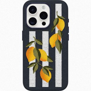 iPhone 15 Pro Symmetry Series Cactus Leather Embroidery Case