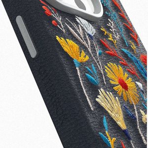 iPhone 15 Pro Symmetry Series Cactus Leather Embroidery Case
